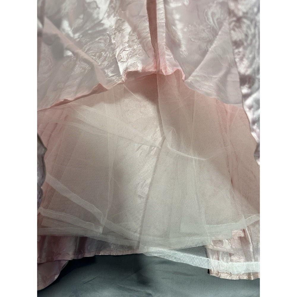 VTG Steppin Out Pale Pink Floral Cocktail‎ Dress 9 (Fits Like 2/4) - Picture 10 of 11